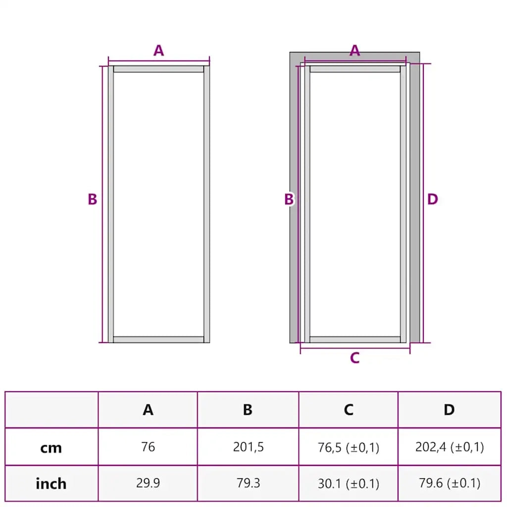 Porta per la casa 76 x 201,5 x 3,5 cm 42025243