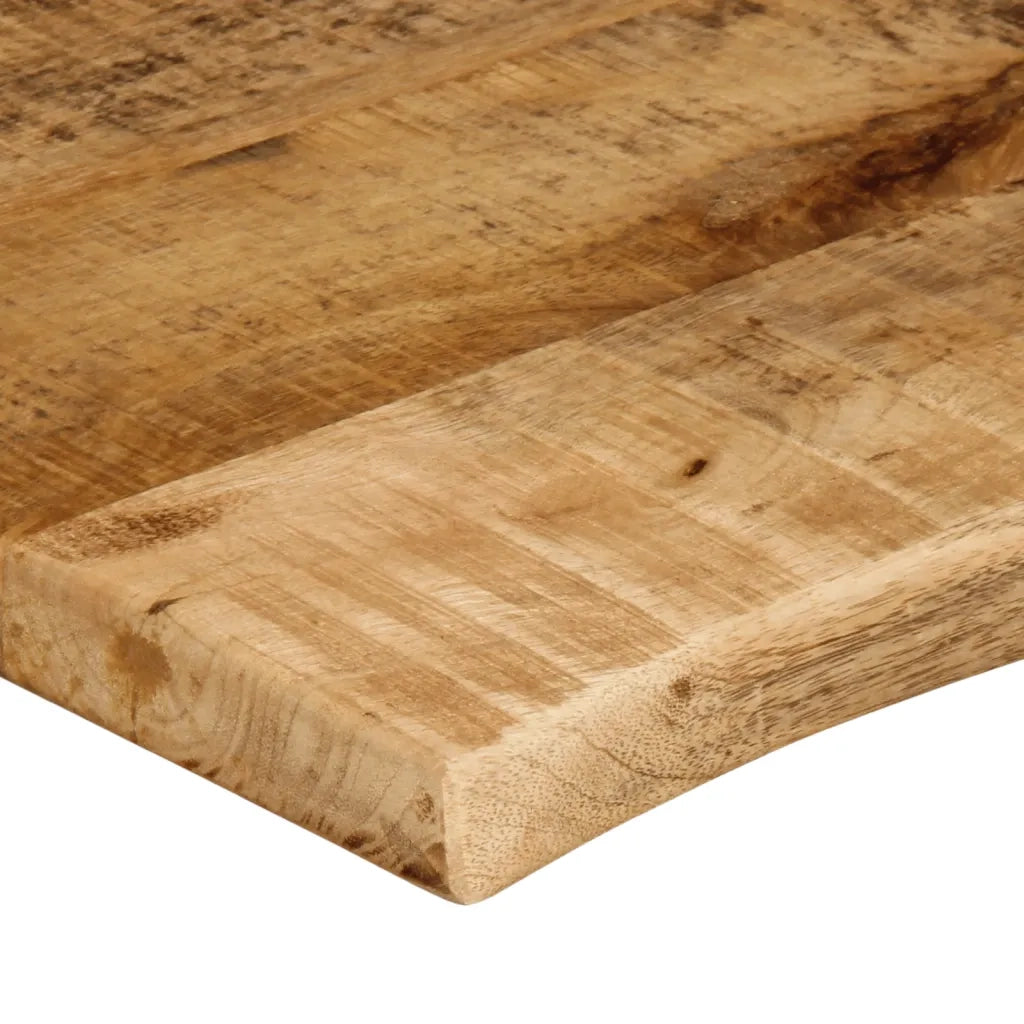 Piano Tavolo 100x60x3,8 cm Bordi Vivi Legno di Mango Grezzo 370406