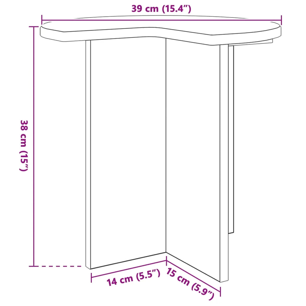 Tavolo laterale Bianco Ø 39 x 38 cm Legno ingegnerizzato 8001079