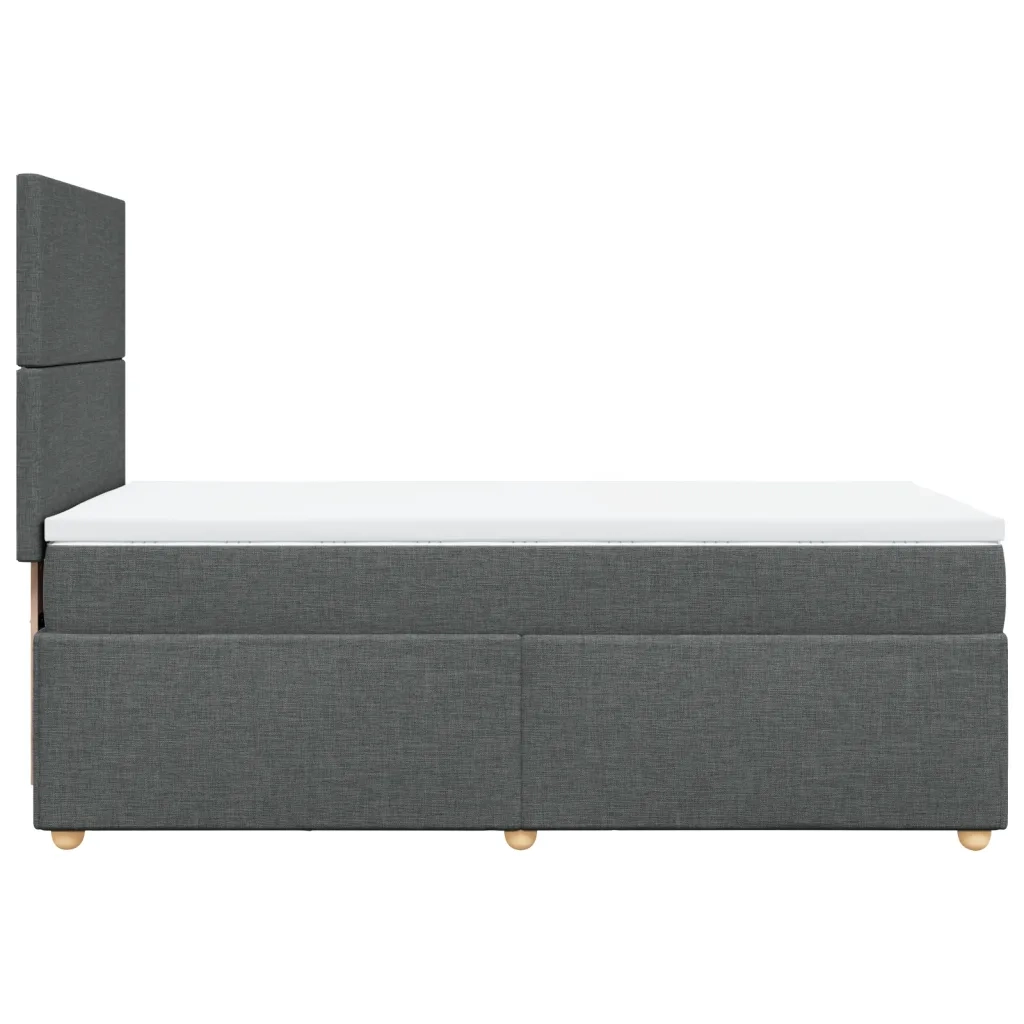 Giroletto a Molle con Materasso Grigio Scuro 100x200 cm Tessuto 3293485