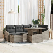 Set Divano da Giardino con cuscino 7 pcs Grigio