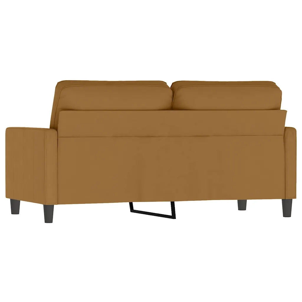 Divano a 2 Posti Marrone 140 cm in Velluto 359206