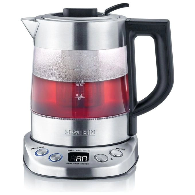 Severin WK 3473 bollitore elettrico 1 L 2200 W Acciaio inossidabile, Trasparente