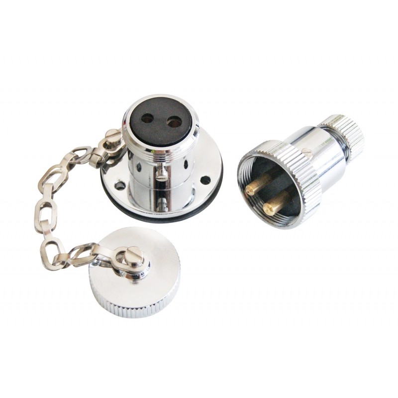 PRESA - SPINA STAGNA 2P 3 A. DECK PLUG AND SOCKET 2P 5 A.