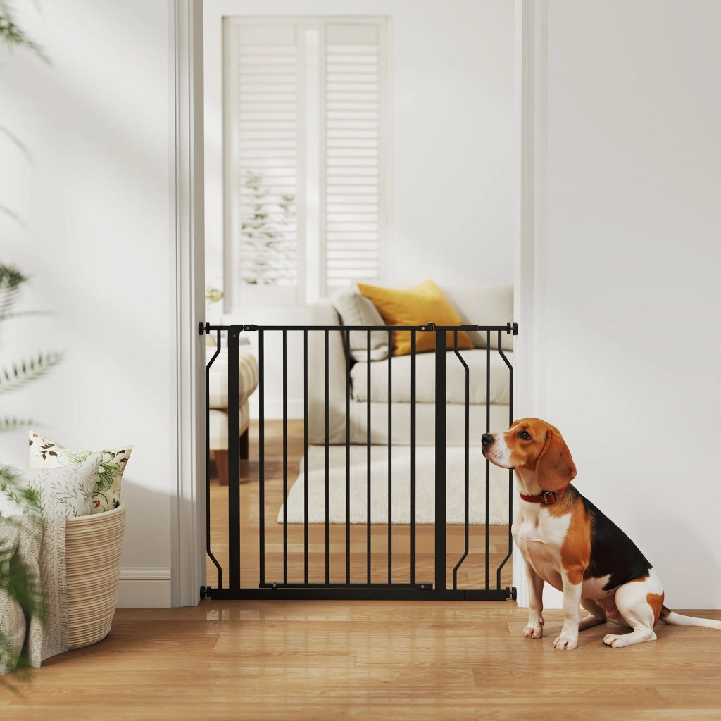 Cancello per Bambini e Animali Domestici ¨C Minimal ¨C Nero 75-95 cm
