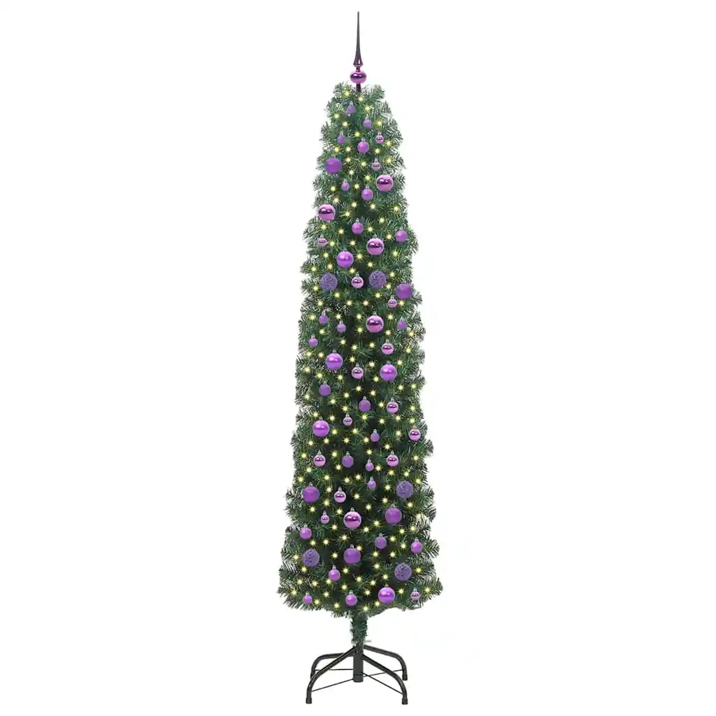 Albero di Natale artificiale con 300 LED Verde 210 cm 3394962