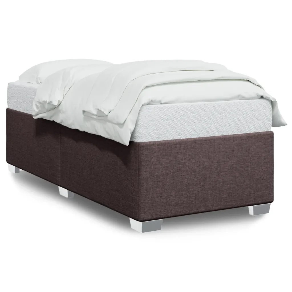 Giroletto senza Materasso Marrone Scuro 80x200 cm Tessuto