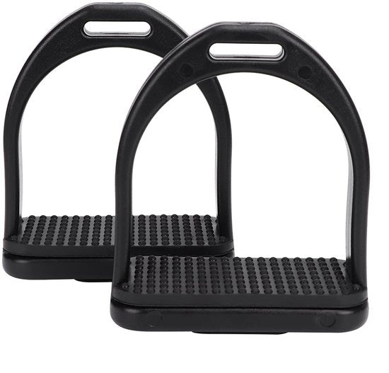 Stabilizzatori per cavalli 2 pezzi - Pads antiscivolo in gomma nera - Materiale in plastica - Alta resistenza - Dimensioni compatte 9,6 x 9 x 4 cm