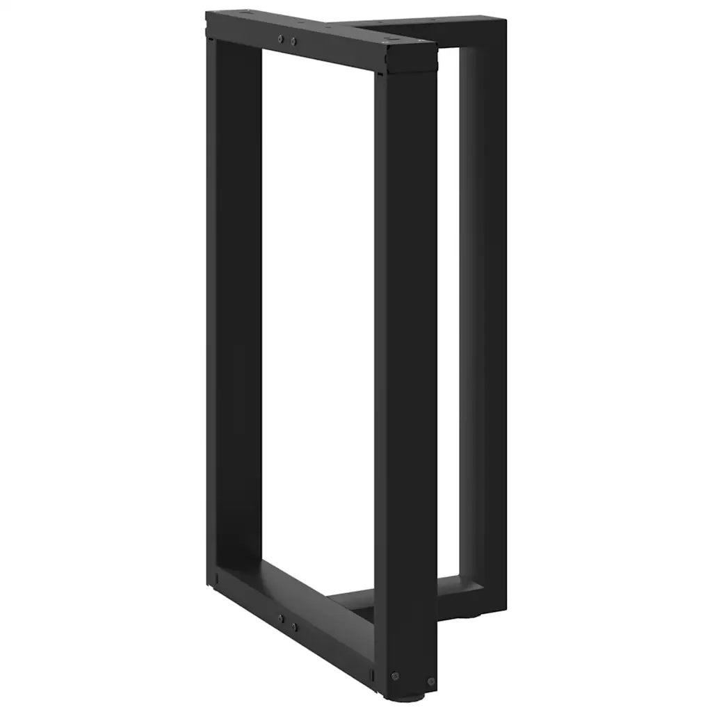 Gambe per tavolo da bar a forma di T 2 pz nere 60x35x(90-91) cm in acciaio 4013080