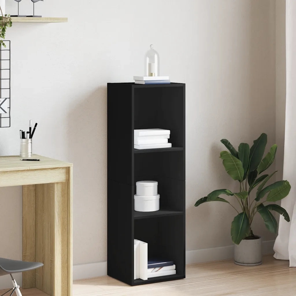 Libreria/Mobile TV | Armadietto TV | Mobile Porta TV Nero 36x30x114 cm in Legno Multistrato