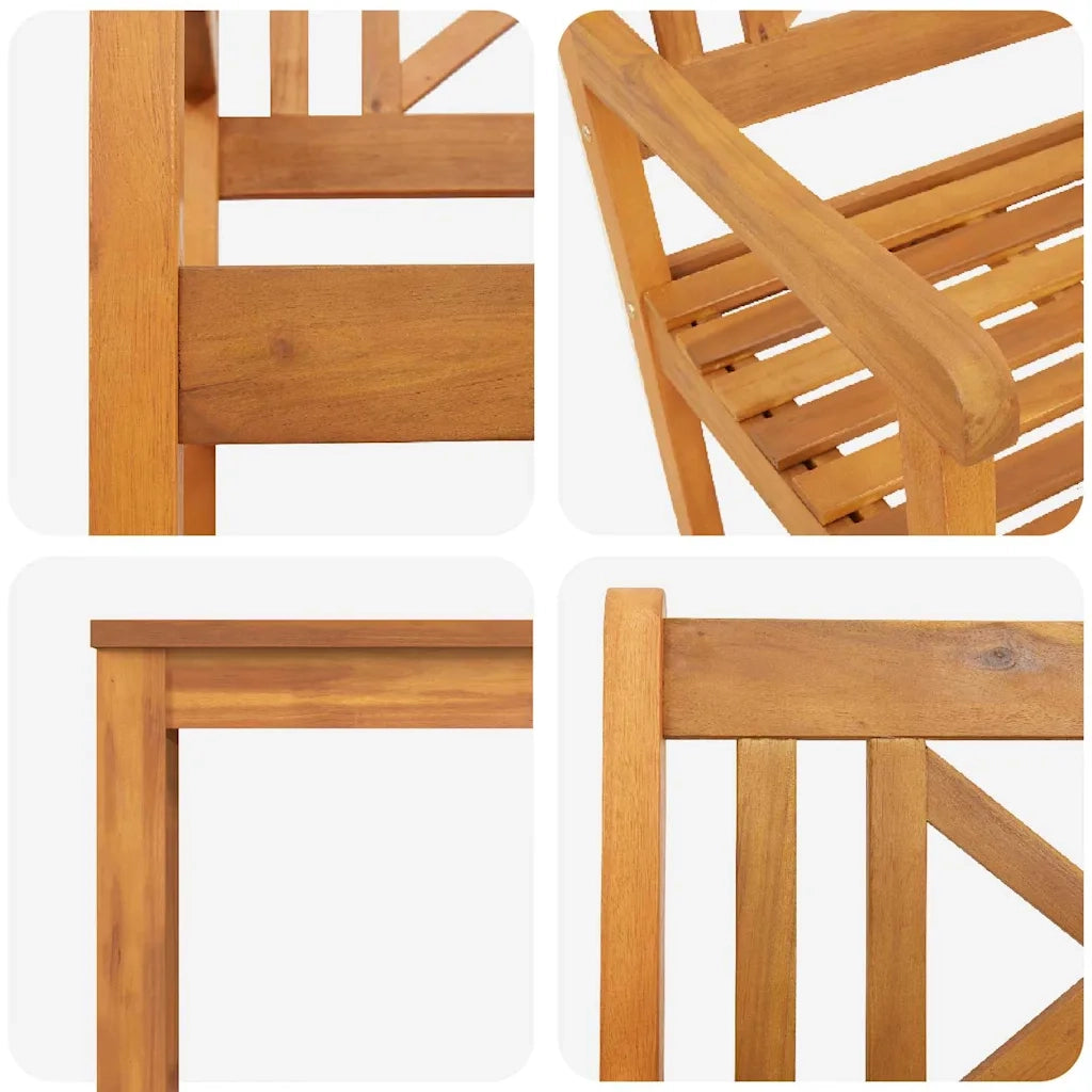 Set da Pranzo per Giardino 5 pcs Marrone 3375659