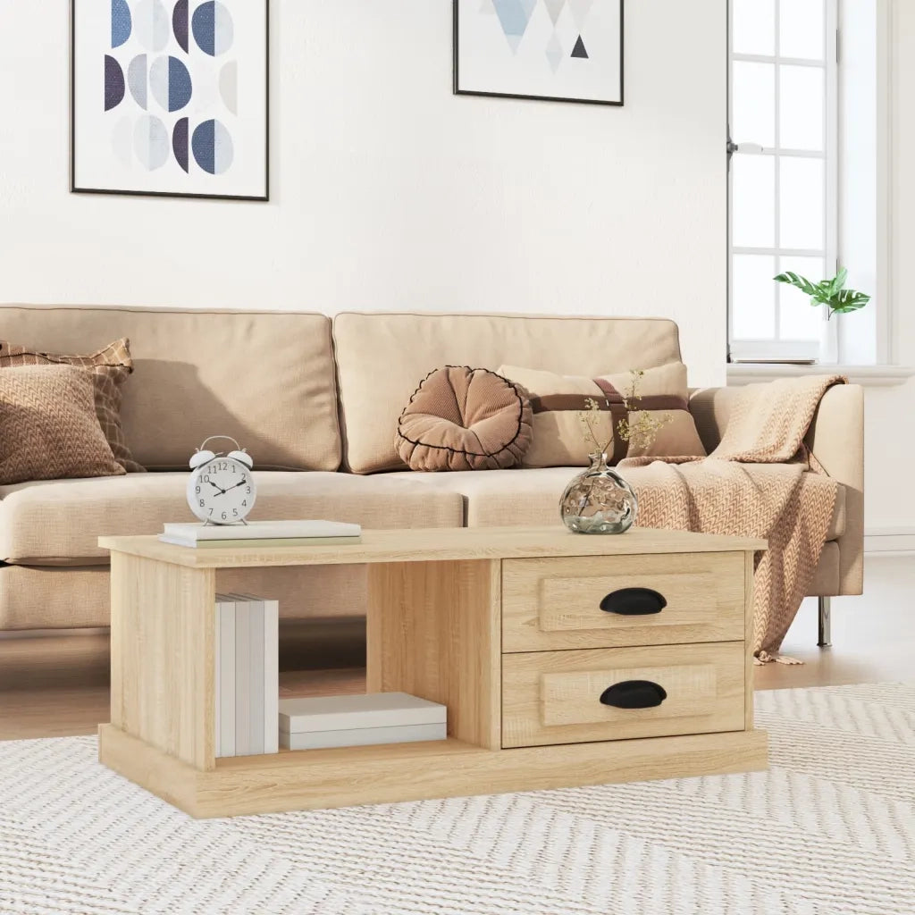 Tavolino da Salotto Rovere Sonoma 90x50x35 cm Legno Multistrato 816243