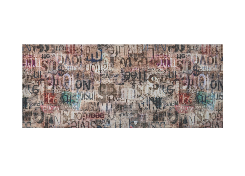 Tappeto Passatoia Cucina Antiscivolo Linea Futura Words By Suardi - 52x400 - Words