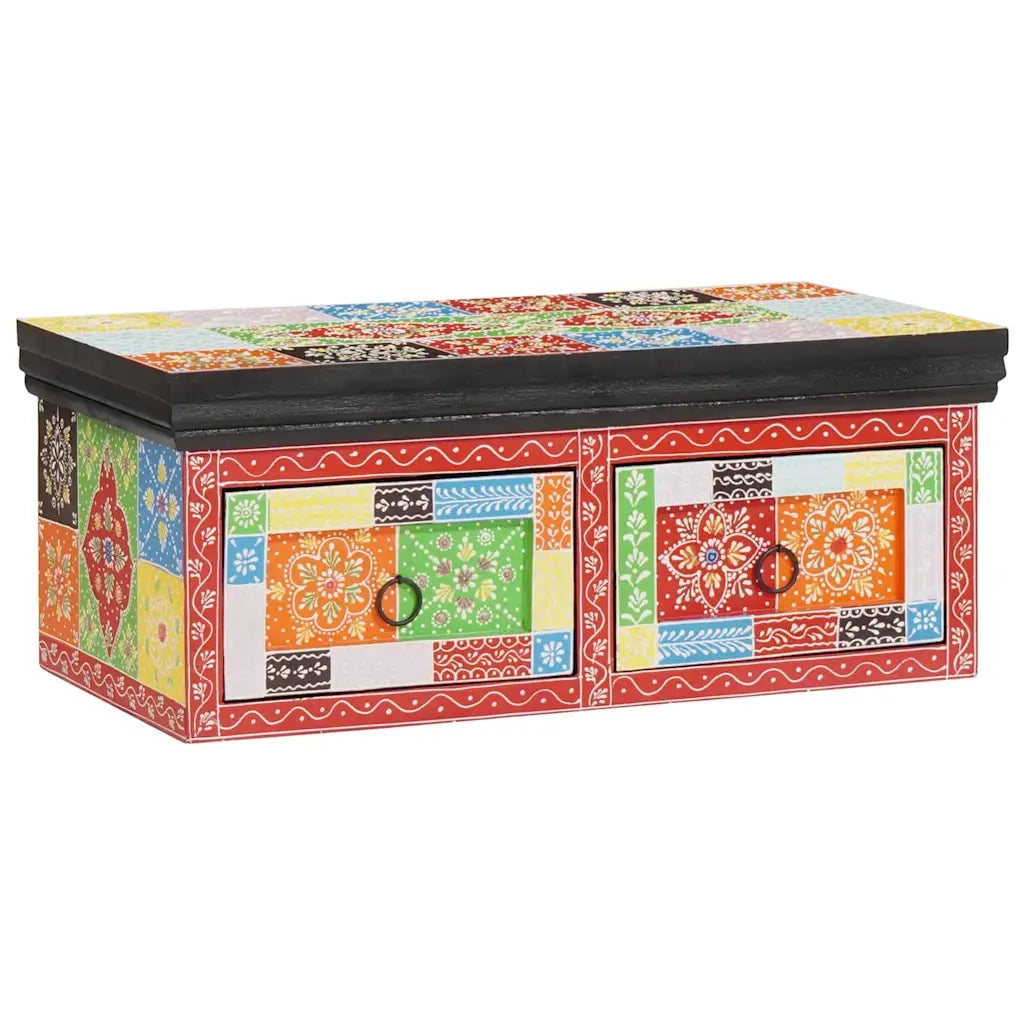 Mobile TV Multicolore 60 x 30 x 24 cm Legno massello di mango 4017579