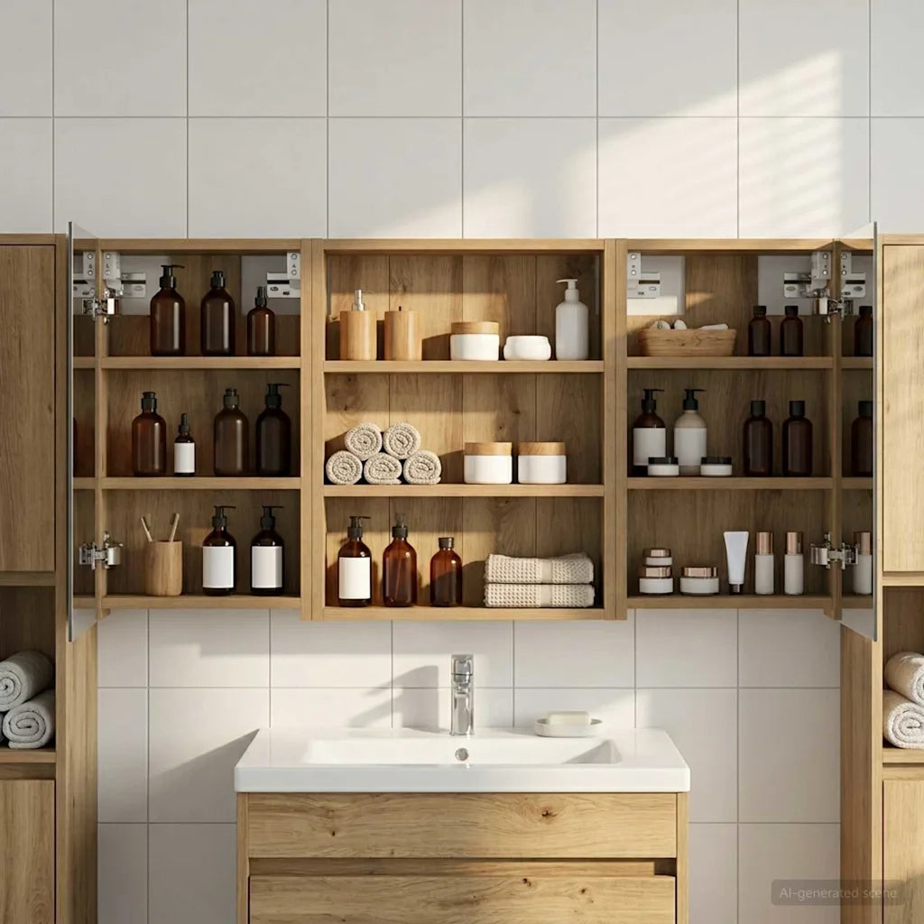 Set di Armadi da Bagno con lo scaffale 3 pcs 100 x 10,5 x 50 cm 3403687