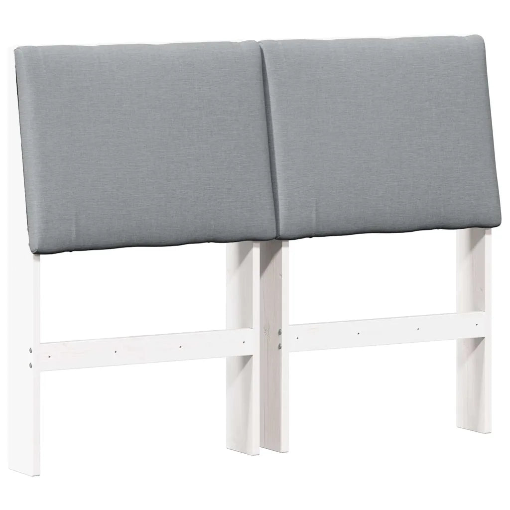 Testiera | Testata imbottita Grigio chiaro 120 cm Pino massello