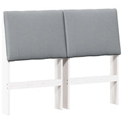 Testiera | Testata imbottita Grigio chiaro 120 cm Pino massello