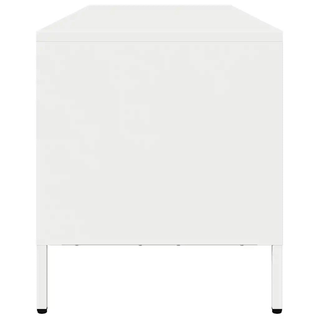 Mobile TV | Armadietto TV | Mobile Porta TV Bianco 135x39x43,5 cm in Acciaio Laminato a Freddo
