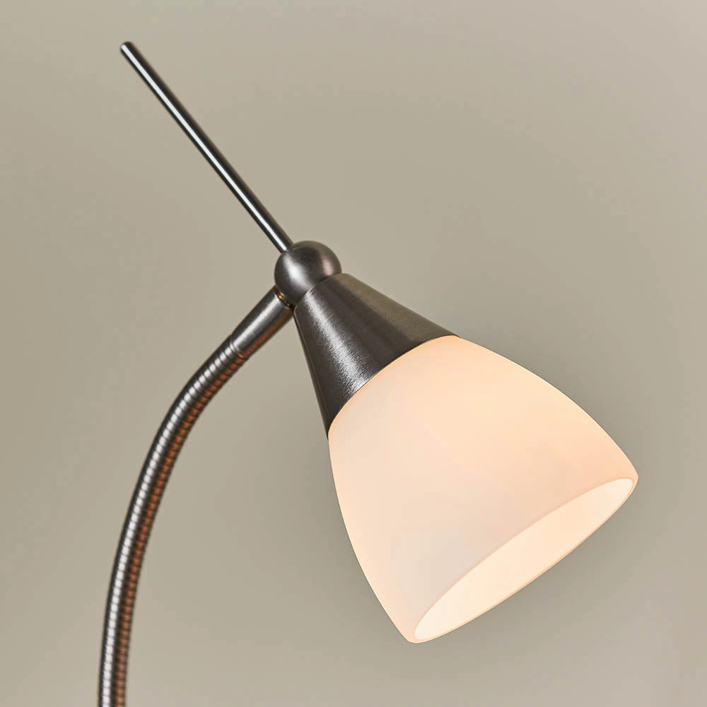 Lampada da scrivania industriale touch cromo satinato Endon