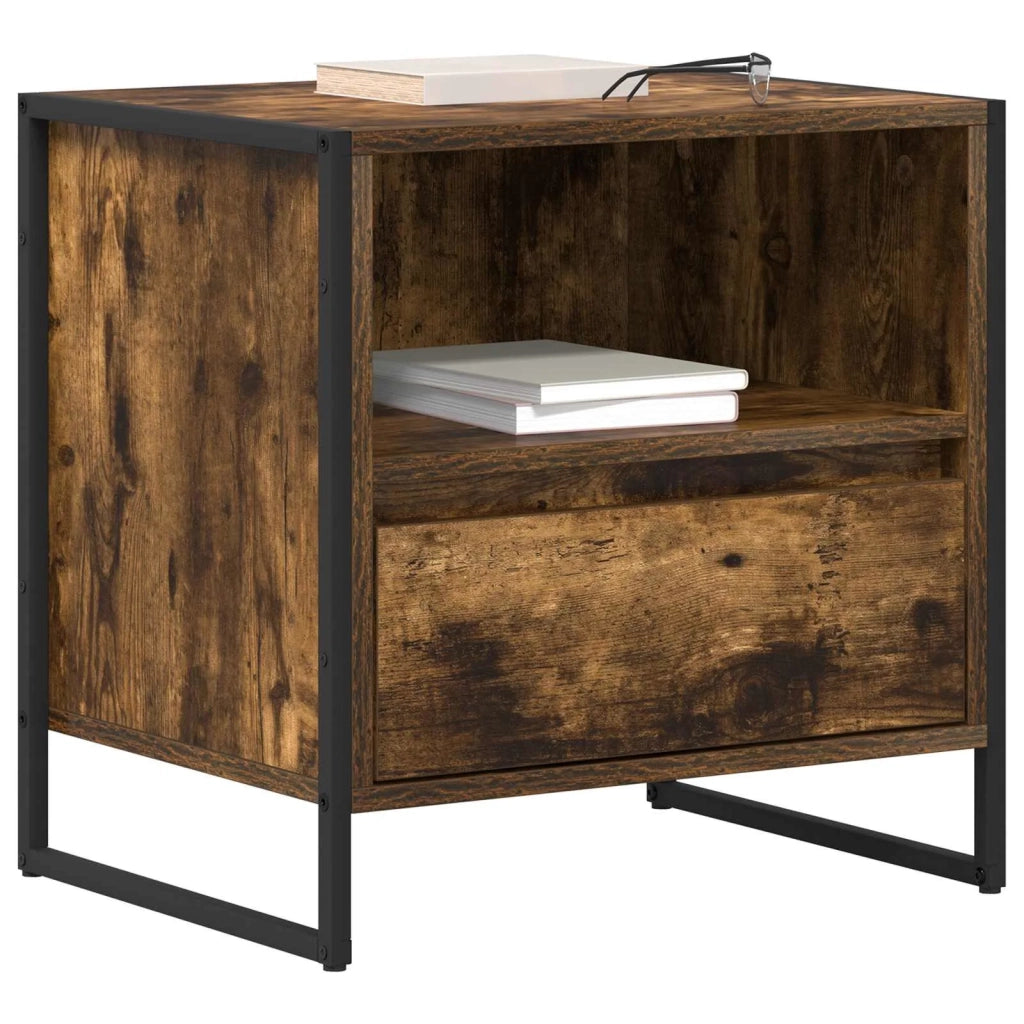 Comodino Quercia Fumosa 50 x 39,5 x 50 cm Legno multistrato 886670