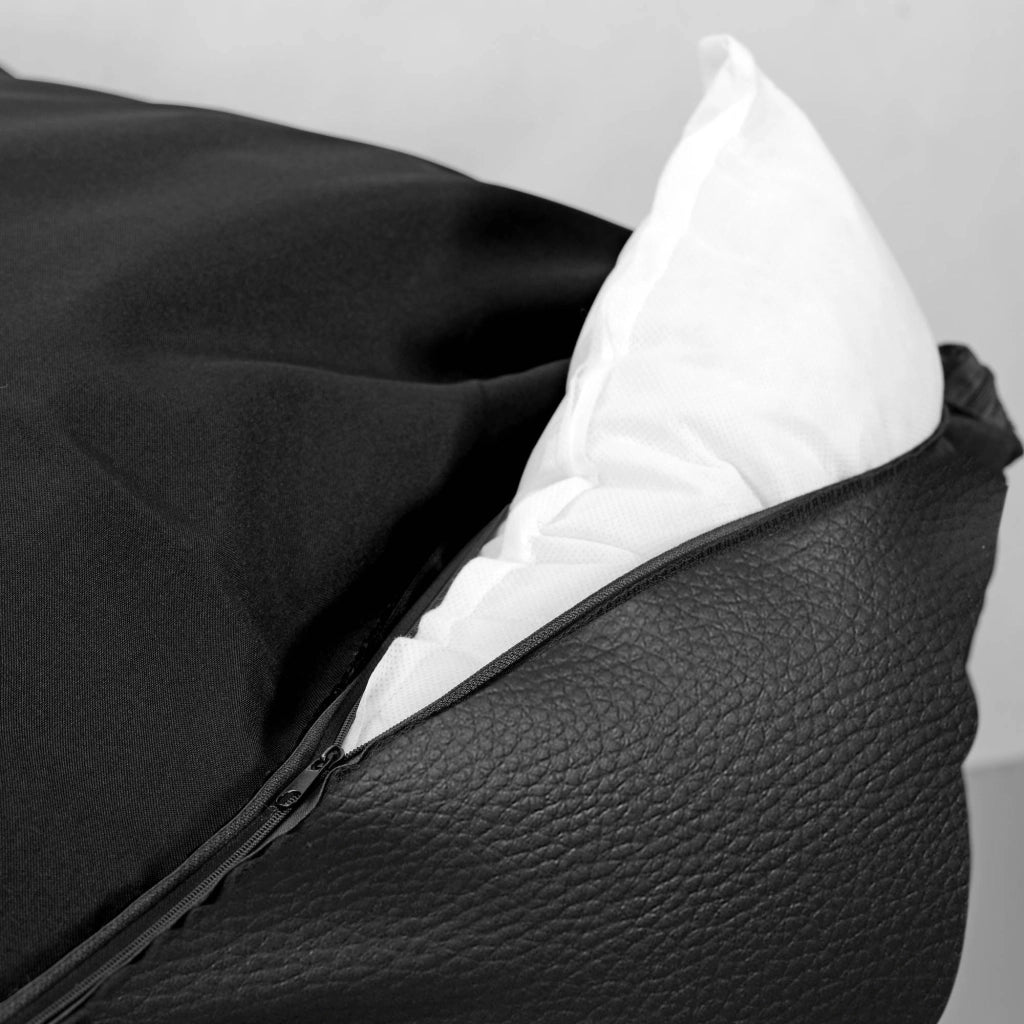 AIO FACTORY 115x95 cm KINGDOG Cuccia per cani in ecopelle nera personalizzabile