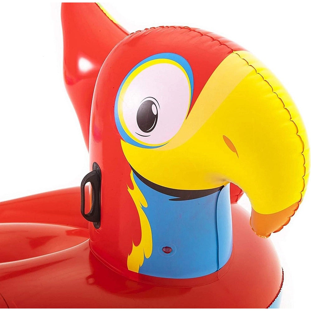 Trade Shop - Cavalcabile Gonfiabile Pappagallo 203x132 Cm Bambini Mare Animale Piscina 41127 -