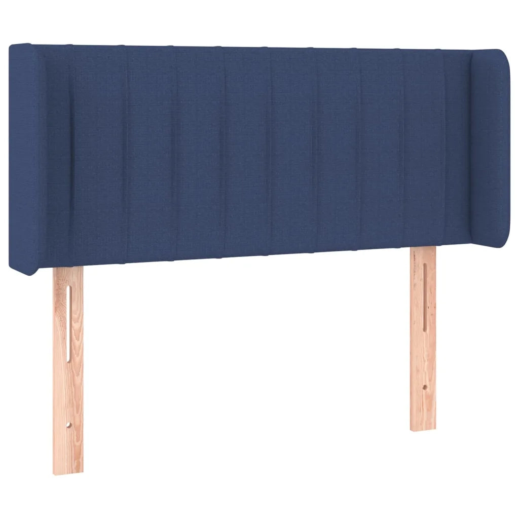 Testiera ad Orecchio-Testata con Orecchie Blu 103x16x78/88cm in Tessuto 258657
