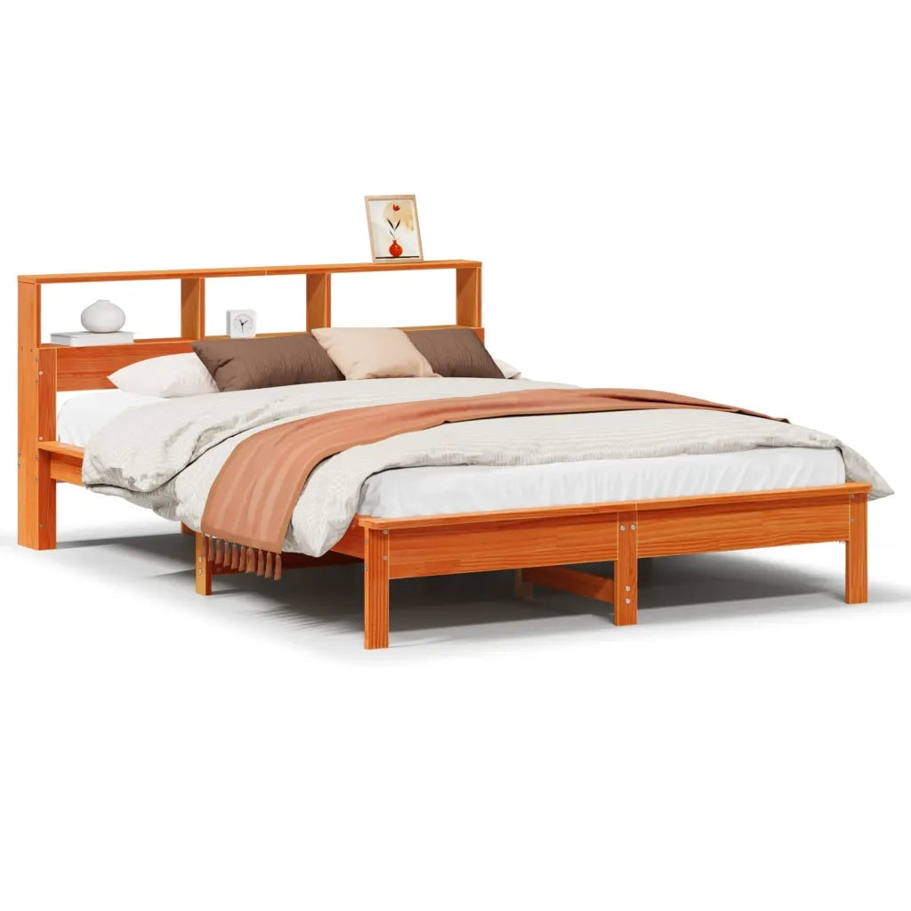 Letto senza Materasso Marrone Cera 150x200 cm in Legno di Pino 3309736