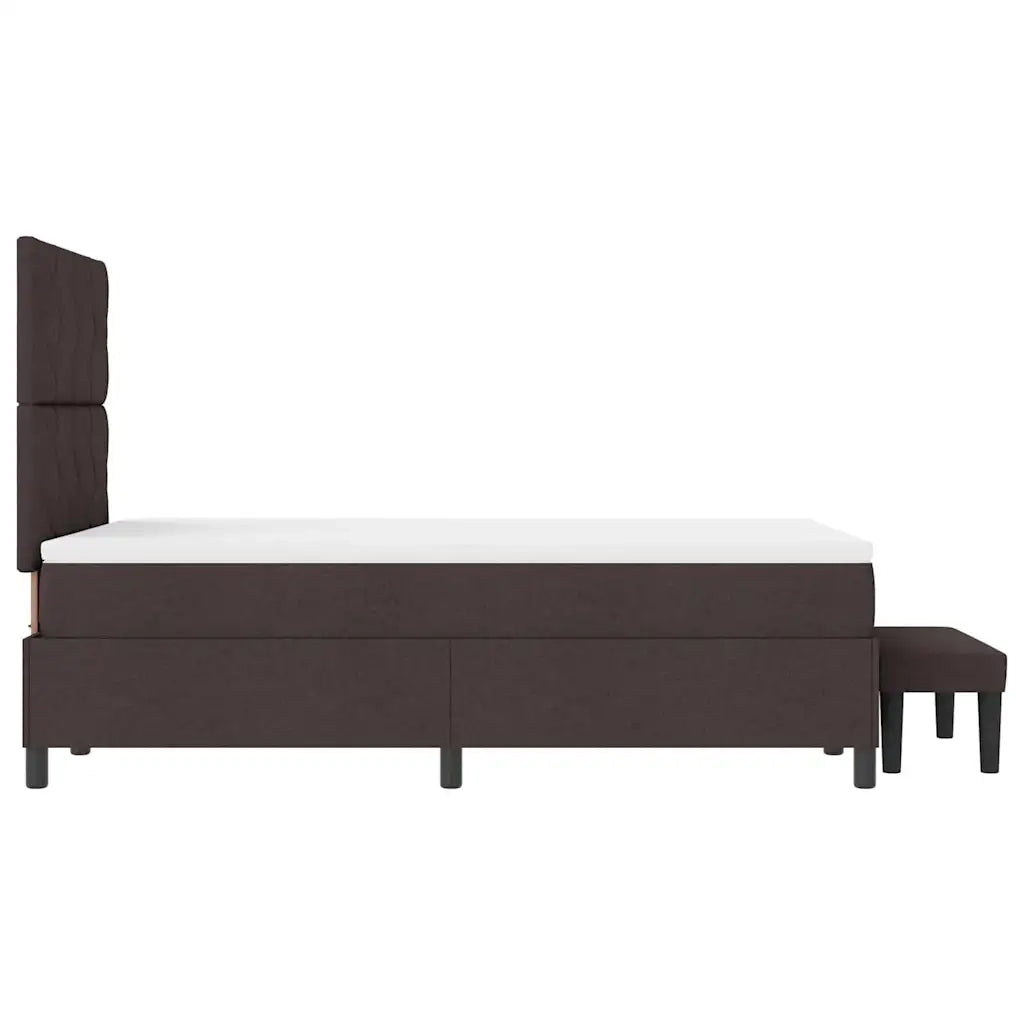 Letto a molle con testiera Marrone Scuro 120 x 200 cm Tessuto 3344138