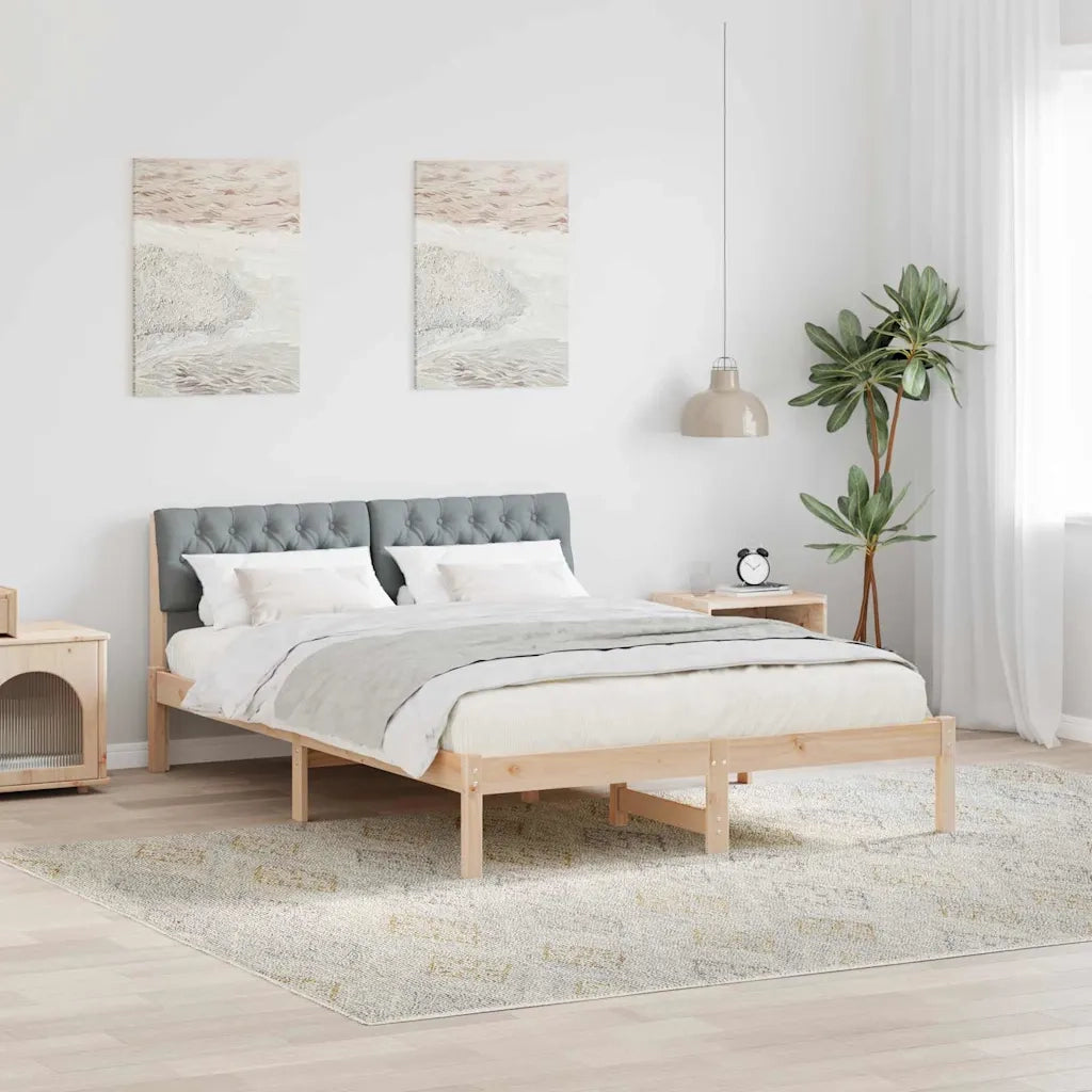 Struttura del Letto Marrone e grigio chiaro 150 x 200 cm 878599
