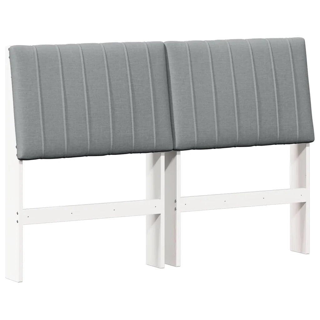 Testiera | Testata imbottita Grigio chiaro 140 cm Pino massello