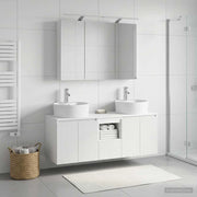 Set di Armadi da Bagno 4 pz Bianco Legno ingegnerizzato 3406455