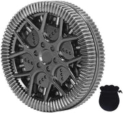 Giocattolo di Stress per la Mano - Moneta Tattile - Metallo - Rilassamento Antistress - Borsa di Riposo - 40 x 40 x 10 mm - Balocco Antistress