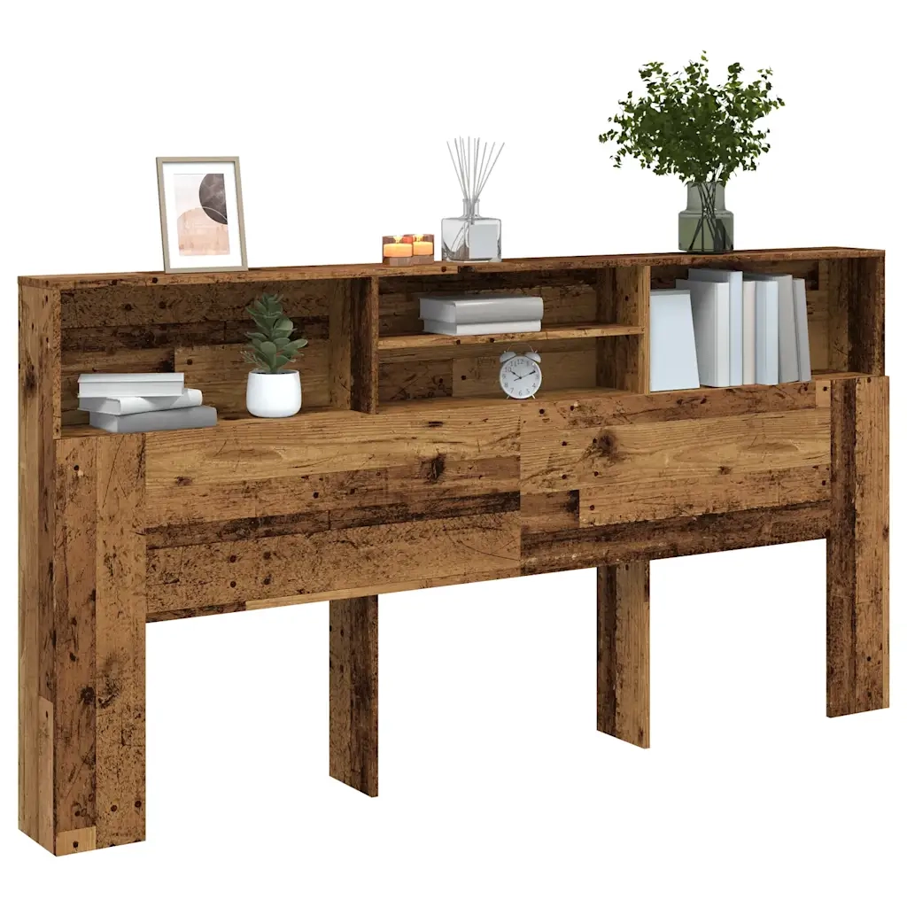 Testiera | Testata con Contenitore Legno Antico 200x19x103,5cm Truciolato