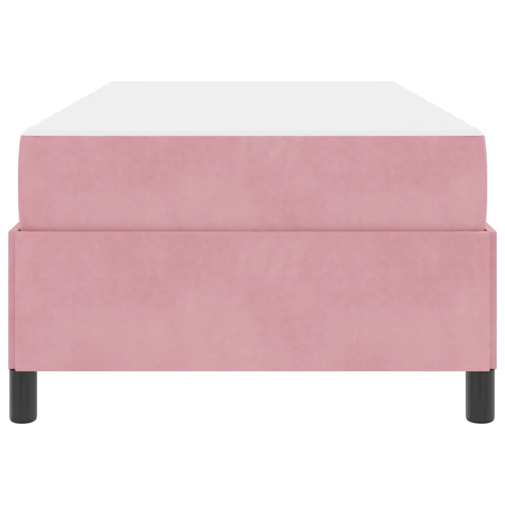 Struttura del letto con materasso Rosa 90 x 190 cm Tessuto 3399035