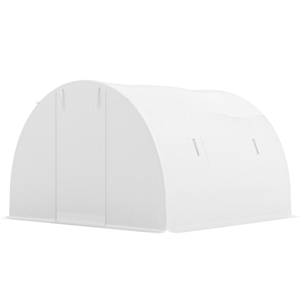 Serra da giardino tunnel 4 finestre ¨C Minimal ¨C 3x3x2 m bianco