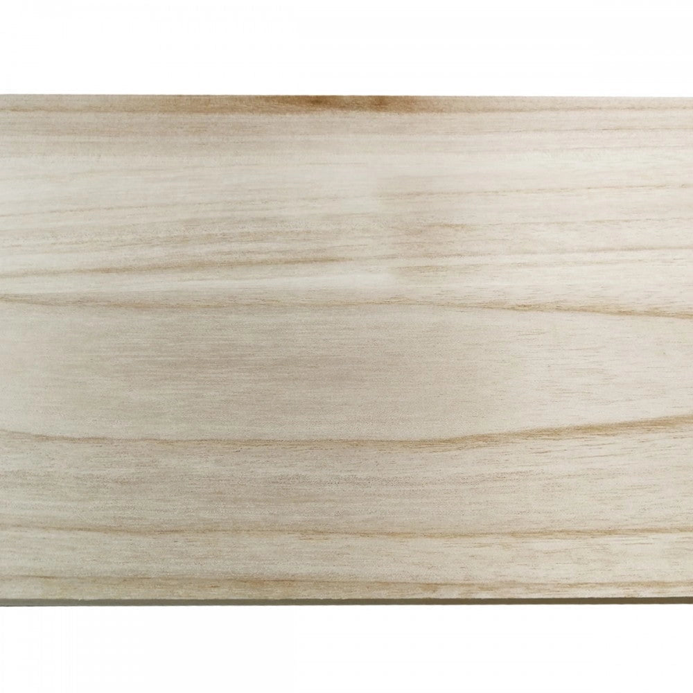 TAVOLA In LEGNO LAMELLARE MONO-STRATO - Levigato - Light Wood - Alluminio Vegetale Misura: 30x2x100 cm