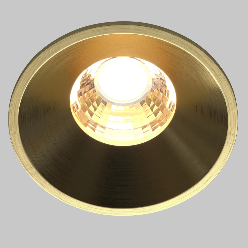 Maytoni lampada da incasso Round 1 luce LED integrato ottone alluminio