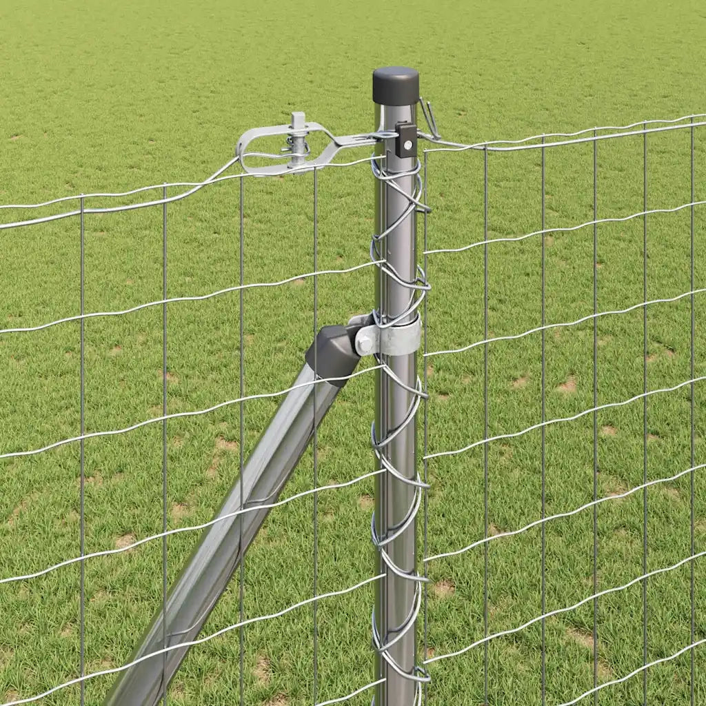 Recinzione con Posto Argento 1,6 x 10 m Acciaio 3350731