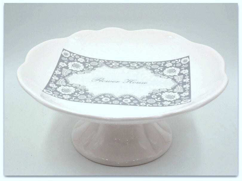 Alzata centrotavola alzatina in ceramica Decoro Fiori
