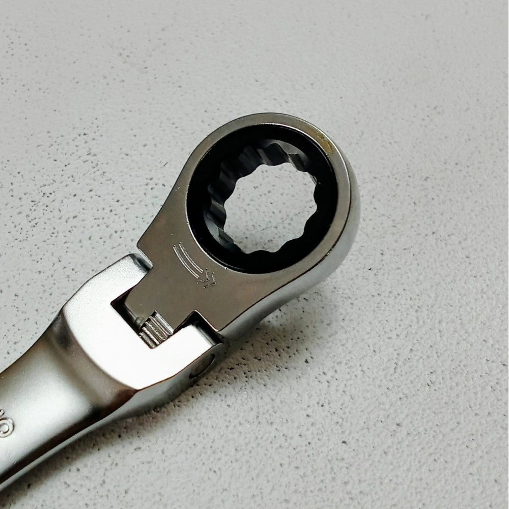 Benman 17mm chiave combinata a cricchetto snodata professionale