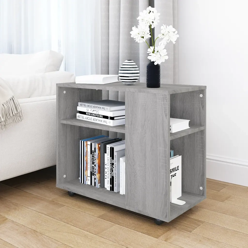 Tavolino da Salotto-Tavolino da soggiorno-Tavolo Grigio Sonoma 70x35x55 cm Legno Multistrato