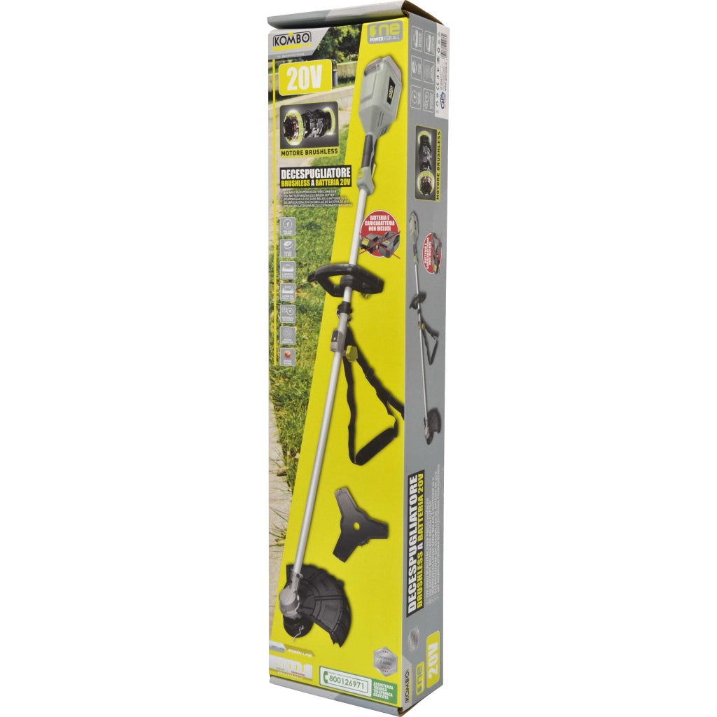 DECESPUGLIATORE BRUSHLESS BATTERIA KOMBO PRO 20V