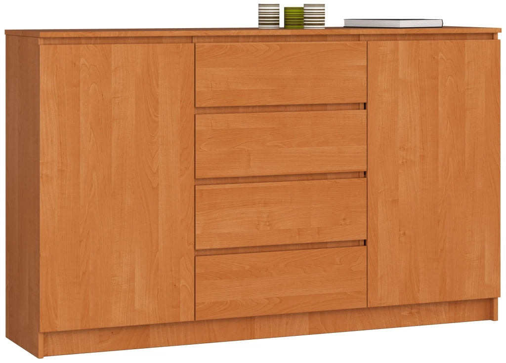 Cassettiera AKORD K160 Ontano 160 cm 2 ante 4 cassetti 160x40x99 cm