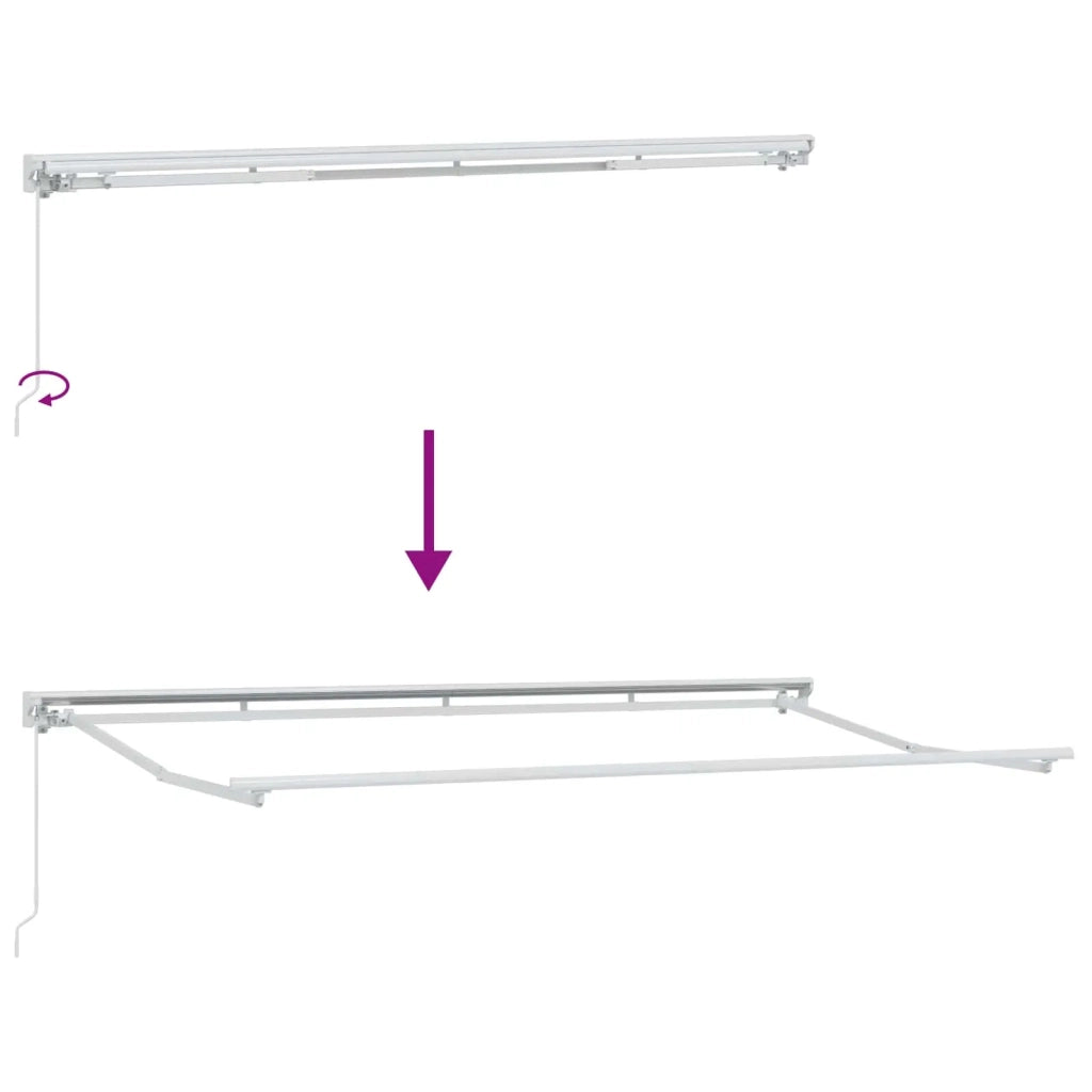 Tenda da Sole | Tenda Retrattile Antracite 400 x 200 cm Poliestere e Alluminio