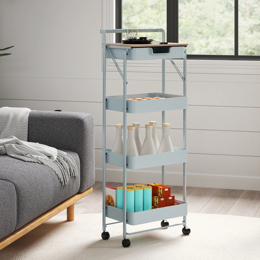 Tavolino rotondo con ruote ¨C Minimal ¨C Verde chiaro