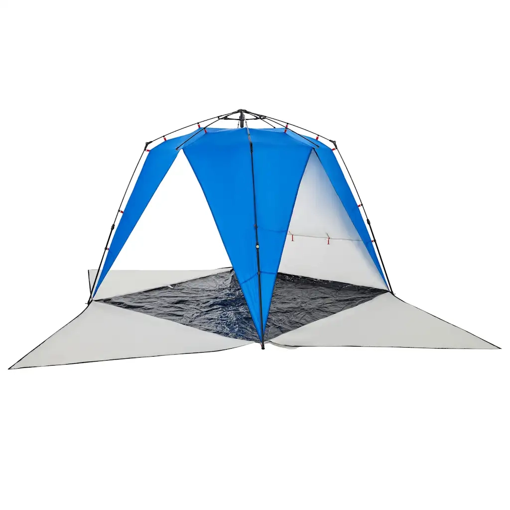 Tenda da Spiaggia 4 Persone-Tenda da campeggio Azzurro Rilascio Rapido Impermeabile