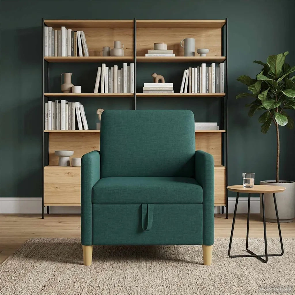 Divano con Storage Verde Scuro 72 x 78 x 87 cm Poliestere 42036868