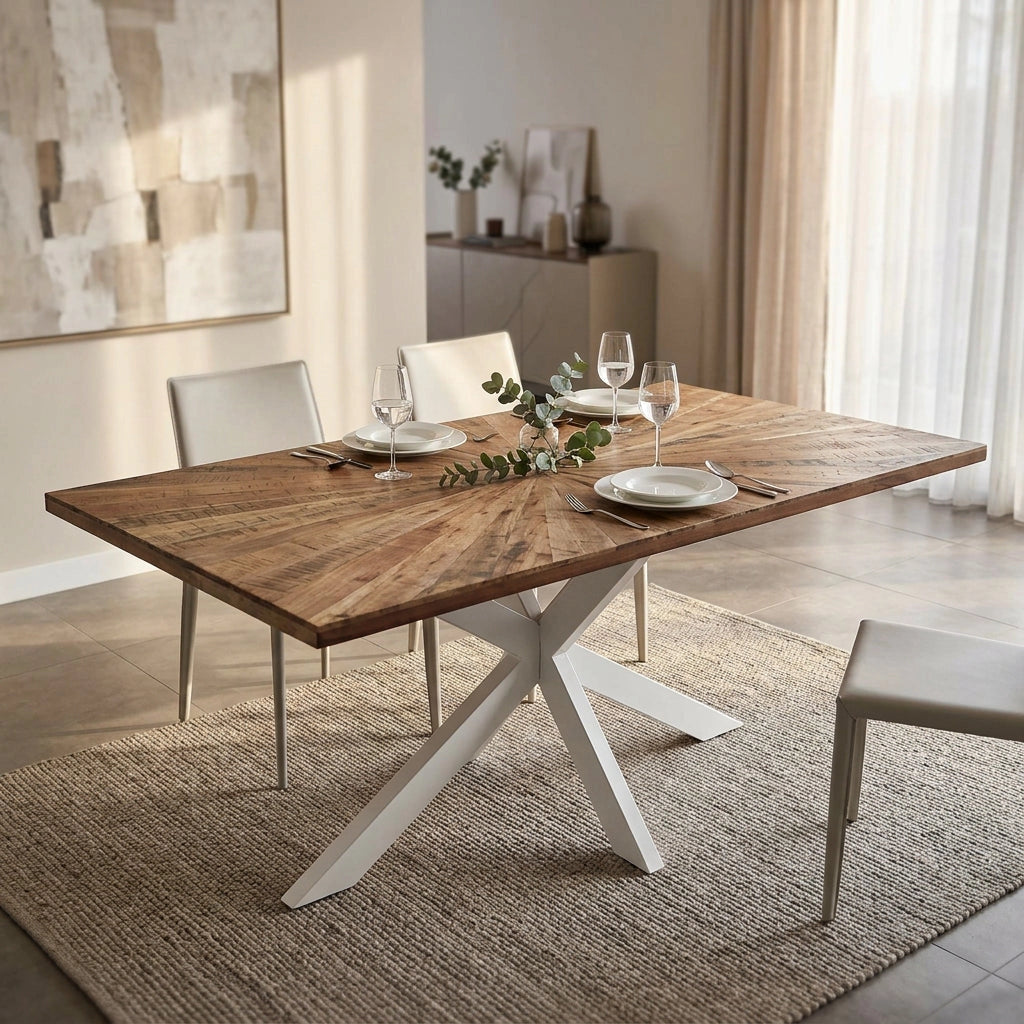 Tavolo da pranzo in legno di acacia 180x90 cm - RILEY