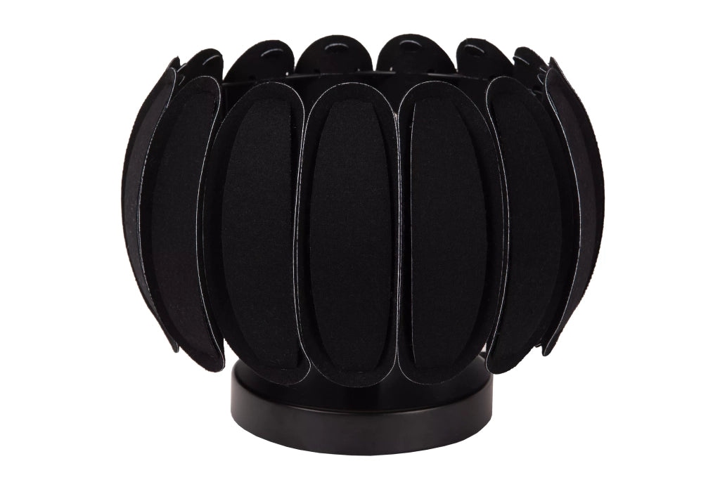 Lampada da tavolo nera Spencer Lucide E27 in feltro